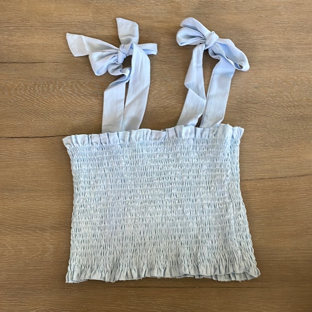 Blue Tie Strap Top (S)